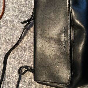 Adrienne Vittadini Studios Black Leather Clutch